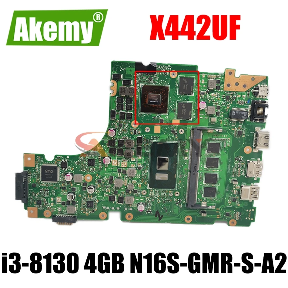 

X442UF motherboard i3-8130CPU 4GB RAM N16S-GMR-S-A2 Mainboard REV2.0 For ASUS X442UF X442U X442UQ Laptop motherboard 100% Tested