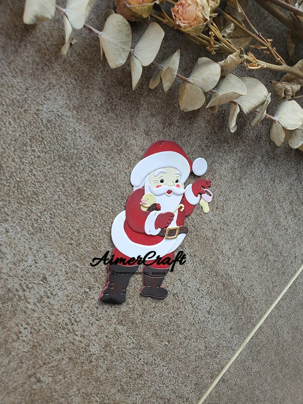 Дед Мороз рождественские металлические Вырубные штампы искусственное рельефное