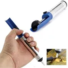 Алюминиевый отсос для припоя, 1 шт., отсос для припоя, инструмент, ручка, синее устройство для удаления, Вакуумный паяльник, отсос для мощной функции