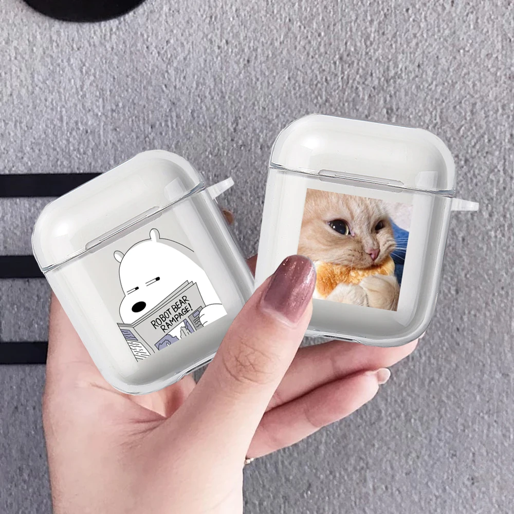 

Прозрачный чехол из ТПУ для Apple Airpods Pro, чехол с милыми мультяшными животными, чехол для Airpod 1 2 для Air Pods3 2021, аксессуары для наушников