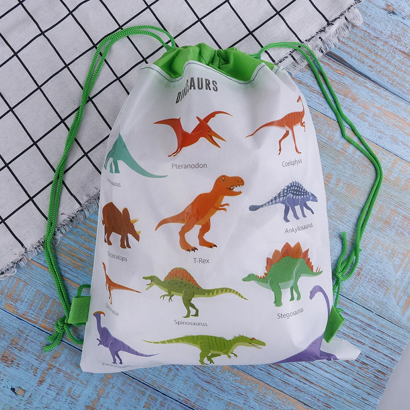 

Подарочная сумка с динозавром, нетканый рюкзак для детей, дорожные и школьные сумки на шнурке