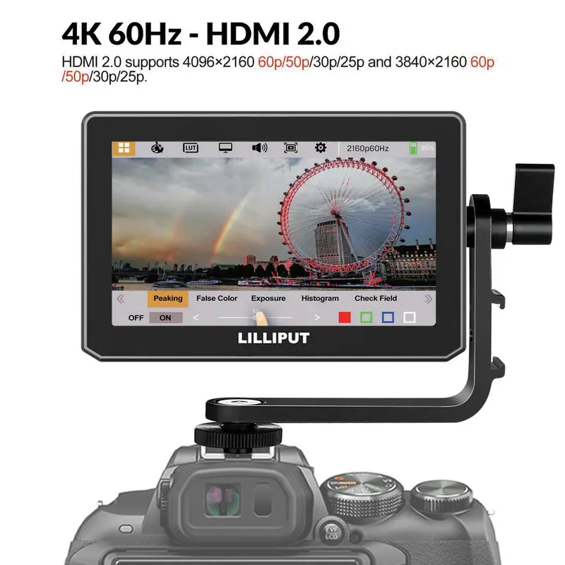 Lilliput T5 5 дюймов 16:9 LCD емкостный сенсорный монитор управления фотосъемкой