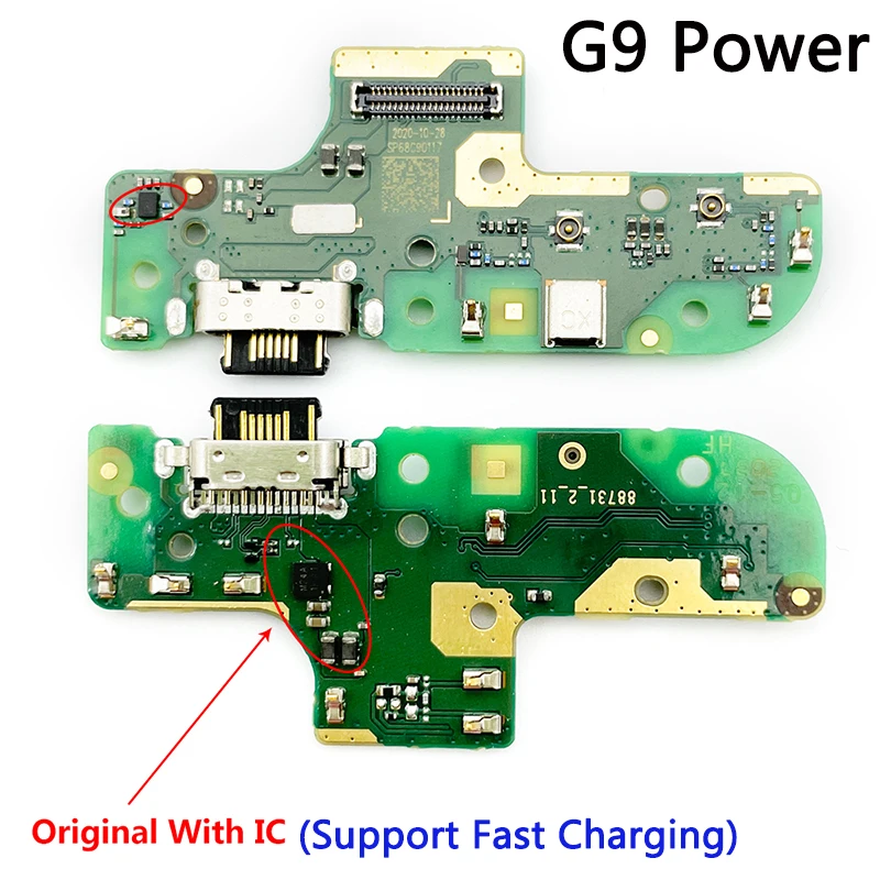 original new usb charging connector flex cable with mic microphone mobile phone parts for moto g9 power free global shipping