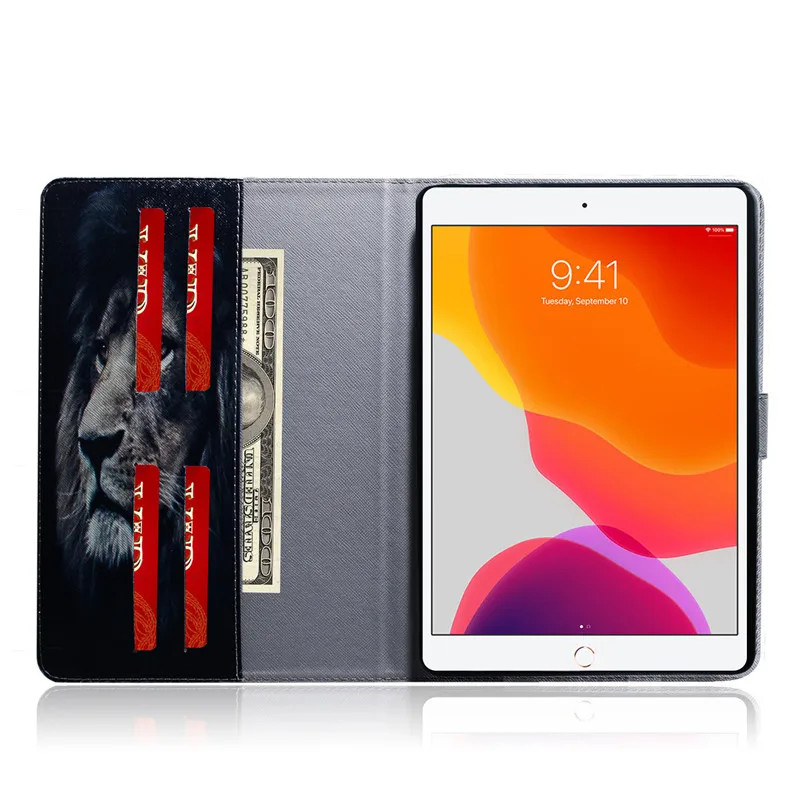 Чехол для iPad Pro 10 5 &quotAir 3 2019 Модный чехол планшета из ПУ кожи с изображением тигра