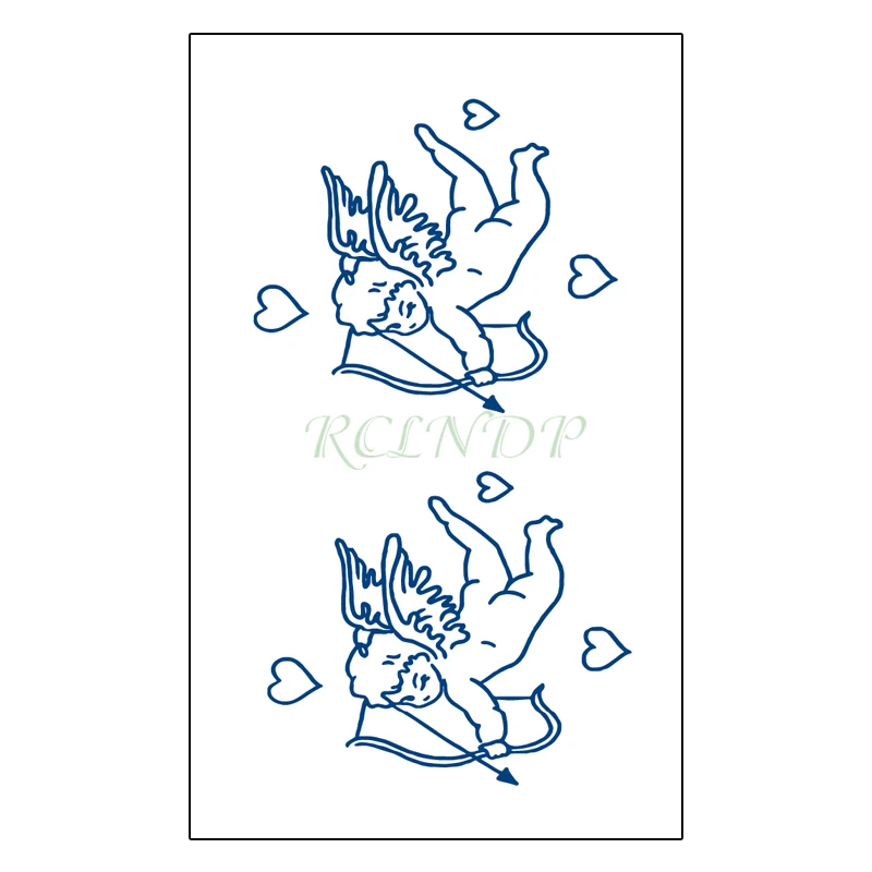 Водостойкая Временная тату наклейка с соком ангел запускает любовь стойкие