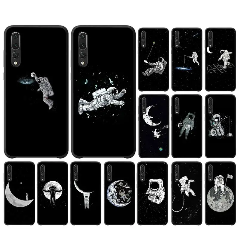 

MaiYaCa Space Moon Astronau Phone Case for Huawei P30 40 20 10 8 9 lite pro plus Psmart2019