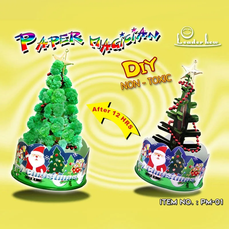 Paper Magician Magic White Snow Man Growing Tree Liquid DIY NON-TOXIC Blossom Artificial Flower Kids Toys Christmas | Дом и сад