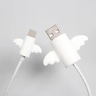 2 шт. Симпатичные Крылья Ангела защита кабеля Наушники USB кабель намотки провода Органайзер держатель клипса обмотка стола Набор стационарный для iphone 12