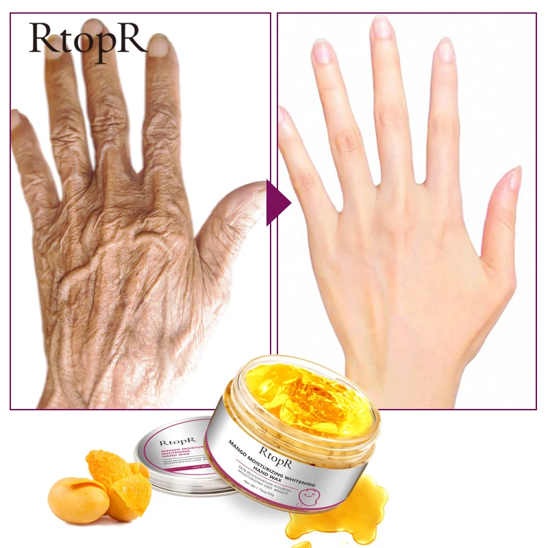

50g Mango Moisturizing Hand Wax Whitening Skin Hand Mask Repair Exfoliating Calluses Film Anti-Aging Hand Skin Cream TSLM2