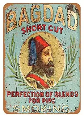 

Rustic Bagdad Pipe Vintage Look Metal Sign
