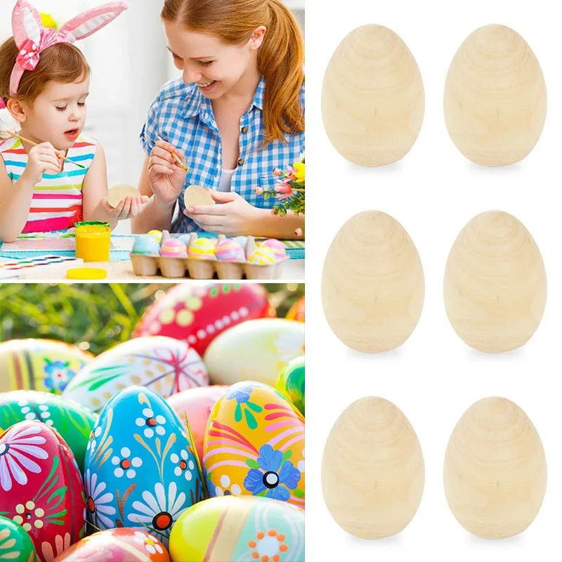 

3/5 шт., яйца из натурального дерева