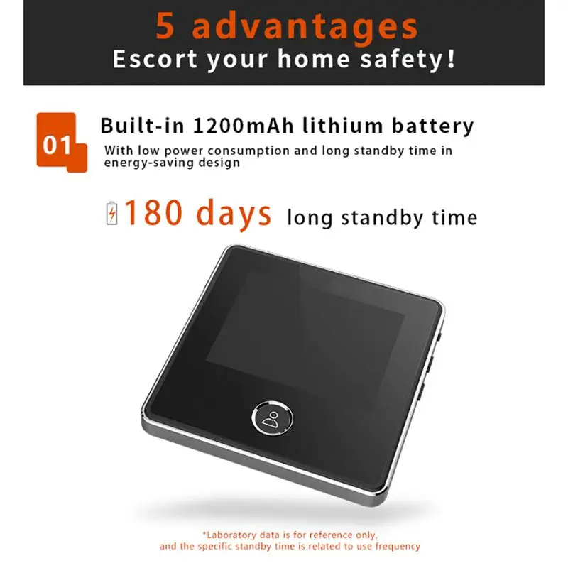 Цифровой дверной глазок звонок ИК ночного видения камера безопасности домашний