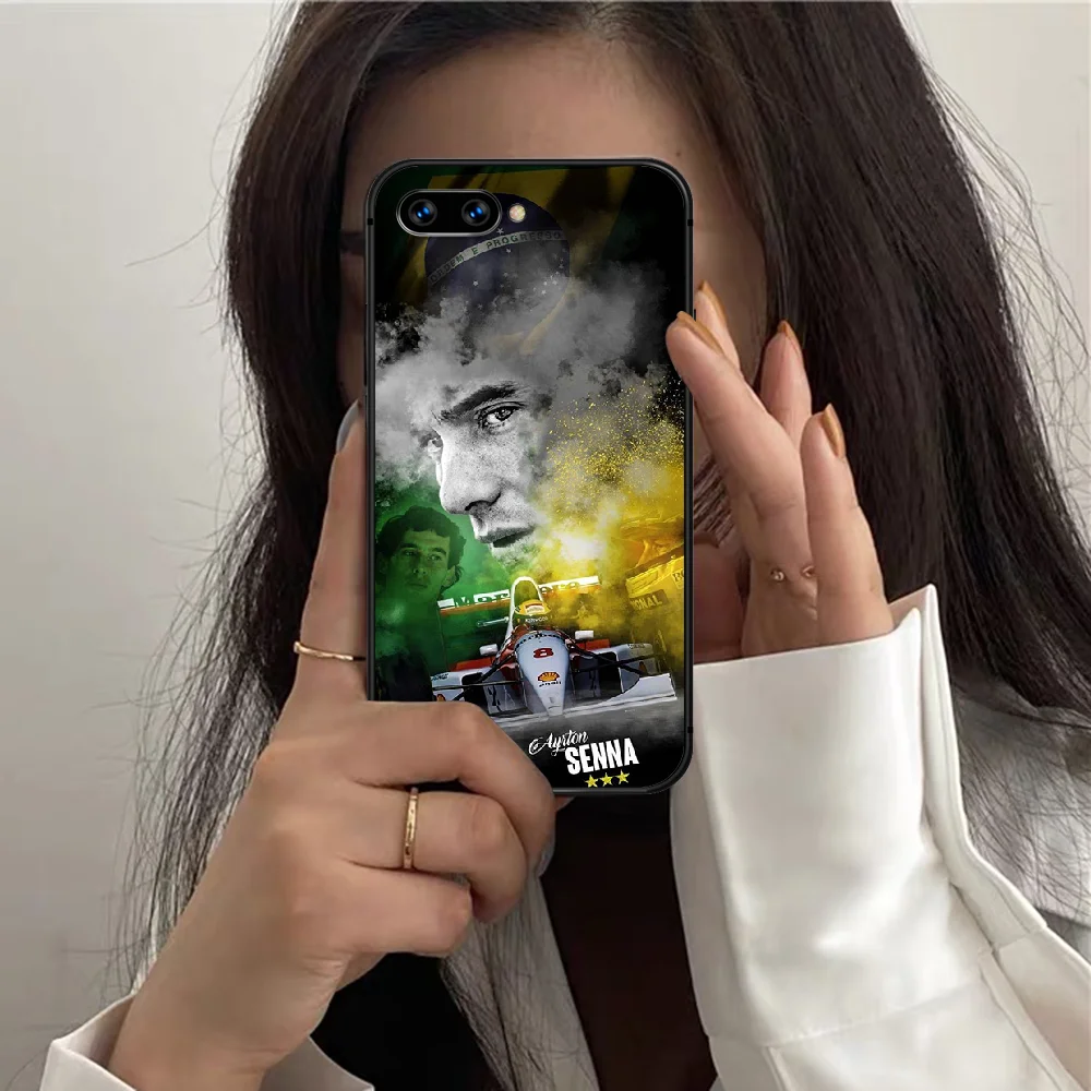 

Ayrton Senna F1 Phone Case For HUAWEI Honor 7 8 A 9 X Mate 10 i 20 V 40 Pro Lite Y7 2019 black Cell Soft Waterproof Fashion