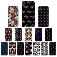 yndfcnb personality art skull pattern phone case for iphone 11 12 mini pro max x xs max 6 6s 7 8 plus 5 5s 5se xr se2020