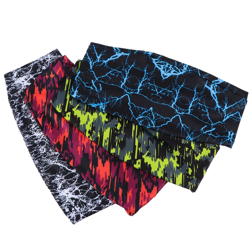 

4pcs Sport Hair Bands Elastic Sweatbands Sweat Absorbent Sports Gym Headwraps