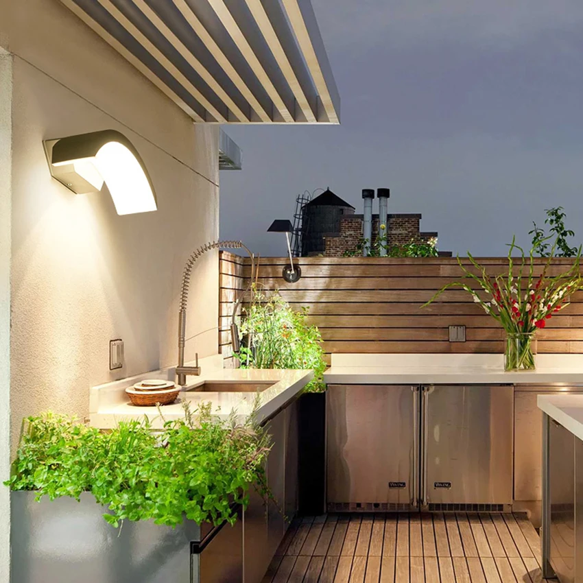 Уличная Водонепроницаемая настенная лампа светодиодный садовый светильник для