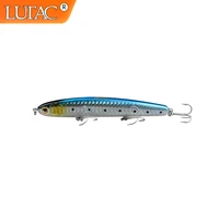 lutac pencil fishing lures wobblers pesca sinking hard artificial stickbaits laser tackle vmc hooks