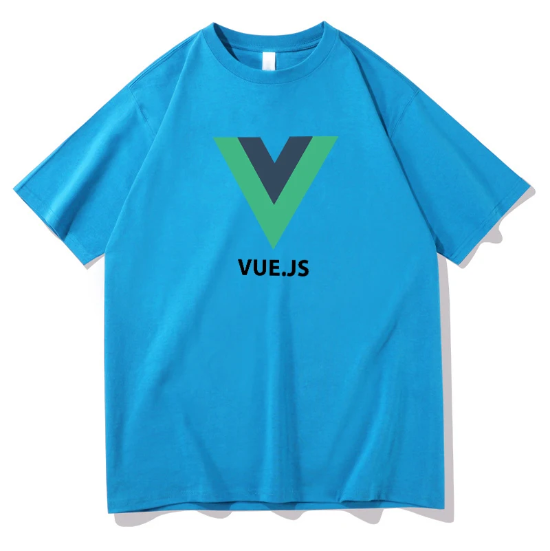 Frontend Vue.js Programmer Shirt Geek Hacker Coder Gift Web Developer Tshirt Cotton Tee IT Present For Husband Boyfriend | Мужская