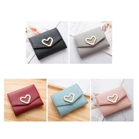 2020 new fashion women short wallet mini pu leather purse bag female small hasp solid multi cards holder coin slim wallet zipper