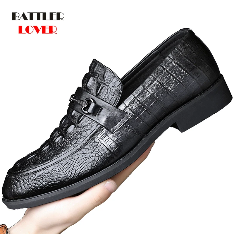 

Luxury Italian Mens Oxford Shoes Fashion Plaid Print Genuine Leather Black White Lace Up Wedding Office Suit Dress Shoes For Men