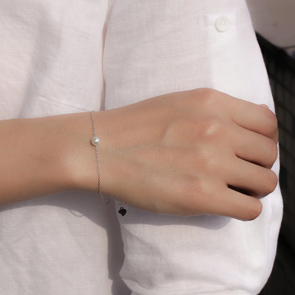 Женский браслет с искусственным жемчугом Trusta Подарочный из 100% стерлингового