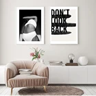 Модный плакат, картина на стену, черно-белая художественная поп-Картина на холсте, декор для гардеробной, современный минималистичный принт