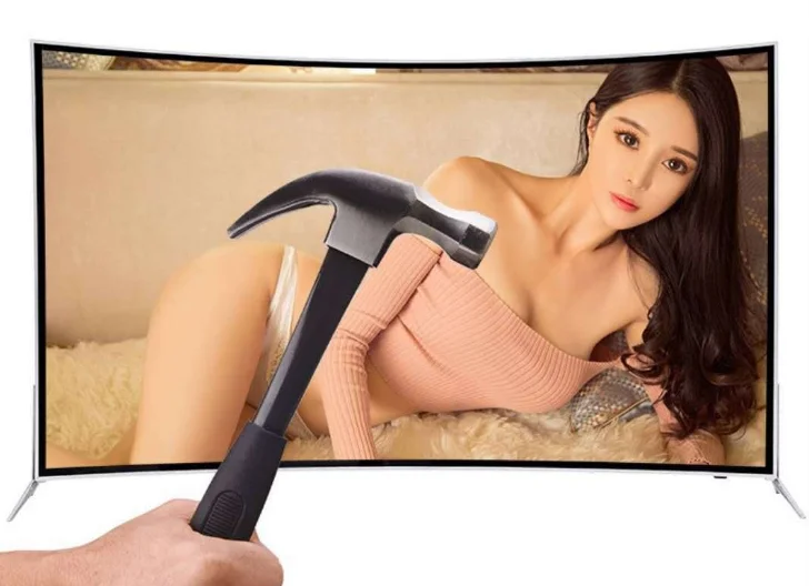 Телевизор с изогнутым экраном диагональю 80 дюймов Wi Fi Android 7 1 ОЗУ 5 ГБ встроенная