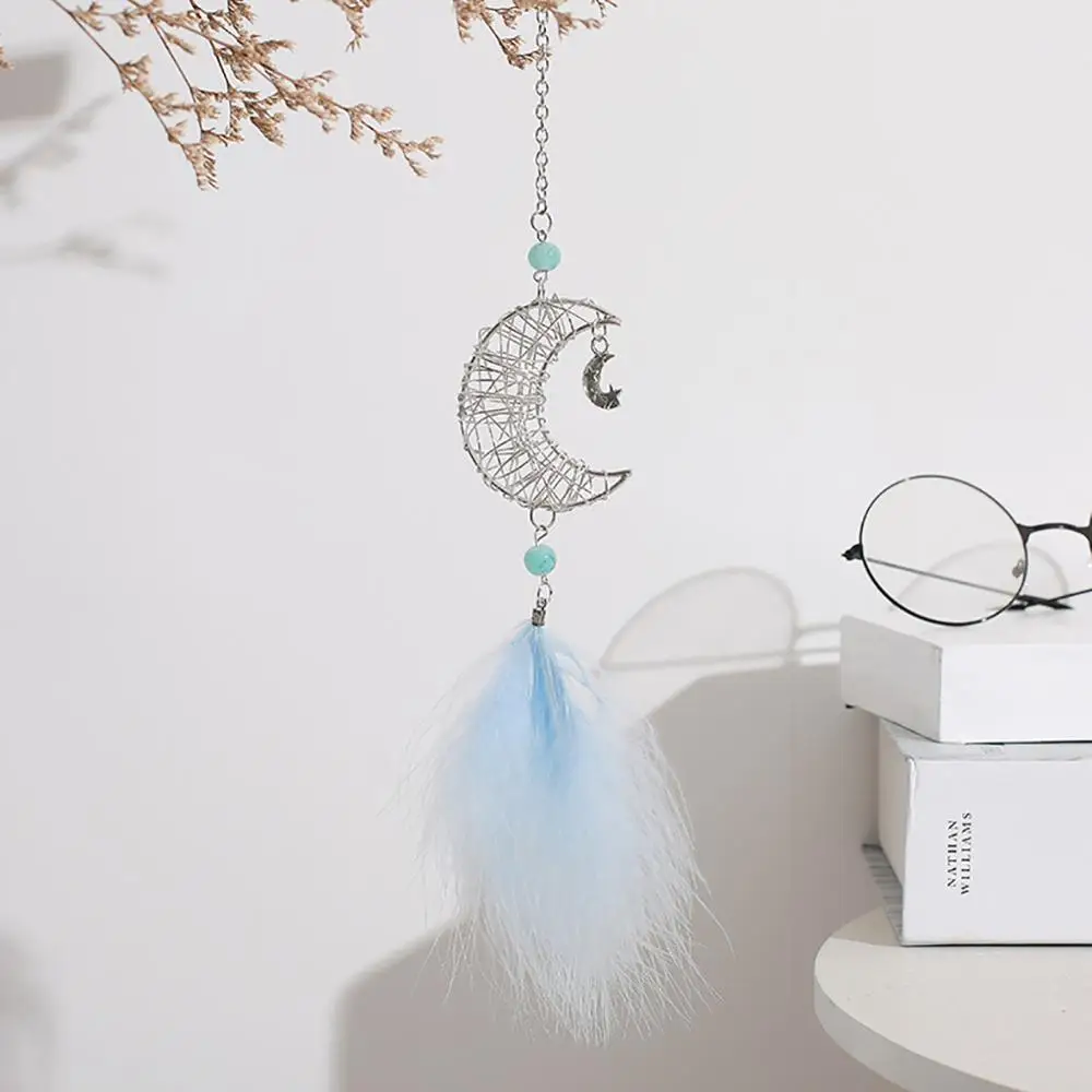 Мини-Ловец снов Автомобильная подвеска ветряные колокольчики перо полые звезды