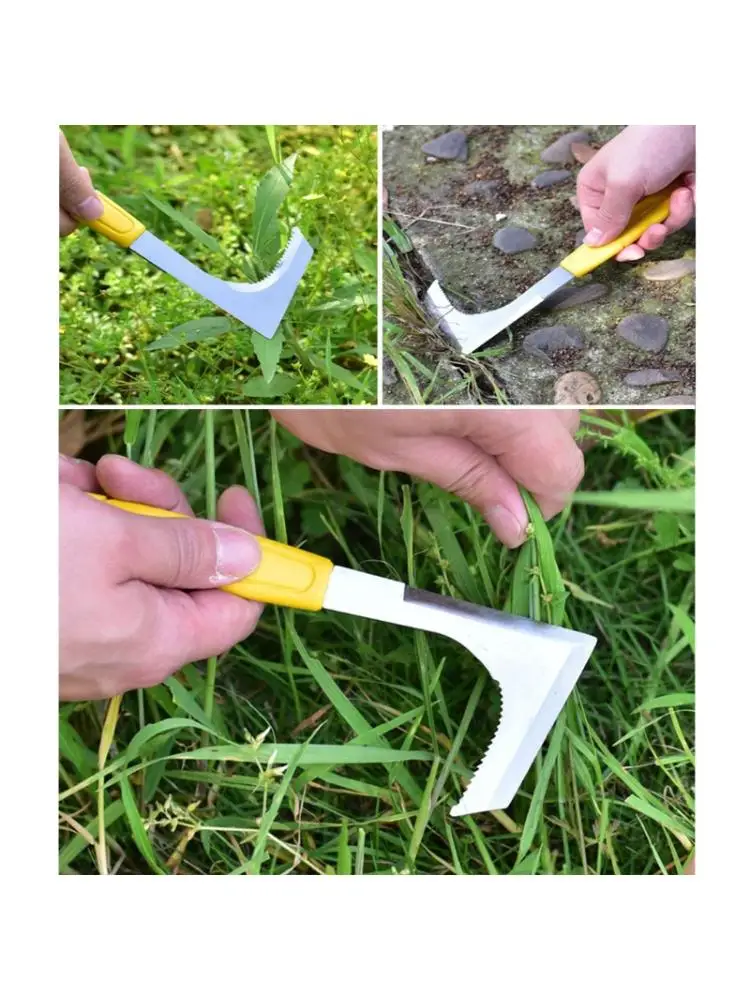 

Outdoor Durable Weeding Tool Garden Scimitar with Hand Hook Weeder Stainless Steel Garden Hand Tool