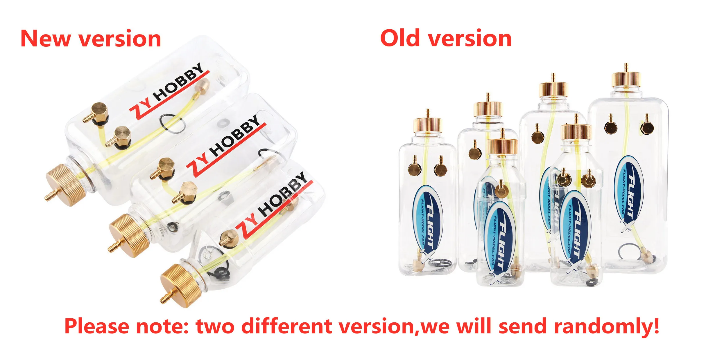 Flight Model RC Airplane Model Transparent Plastic Fuel Tank - 260ML, 360ML, 500ML, 700ML, 1000ML, 1500ML image 2