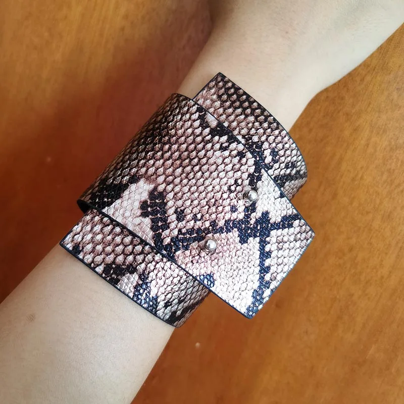 TOTABC трещины змеиная кожа браслет для женщин ювелирные изделия Модный