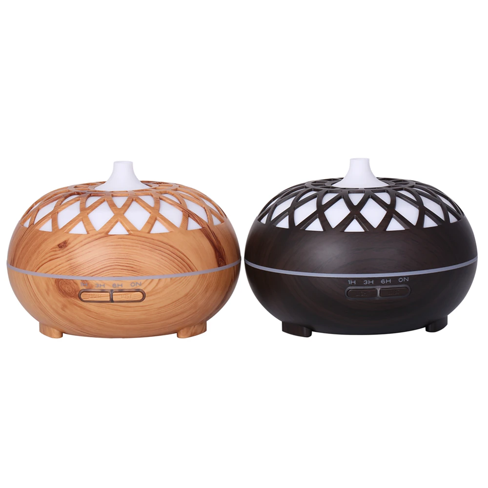 

New 400ML wood color pattern air humidifier, aroma essential oil diffuser with colorful night light,with remote control