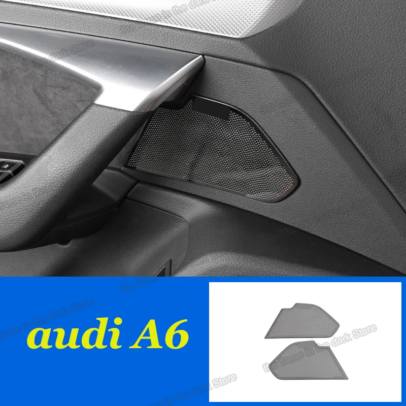 

Lsrtw2017 Car audio Door Sound Speaker Panel Player Trim for Audi A6 C8 2019 2020 2021 Accessories Auto Sticker Decoration