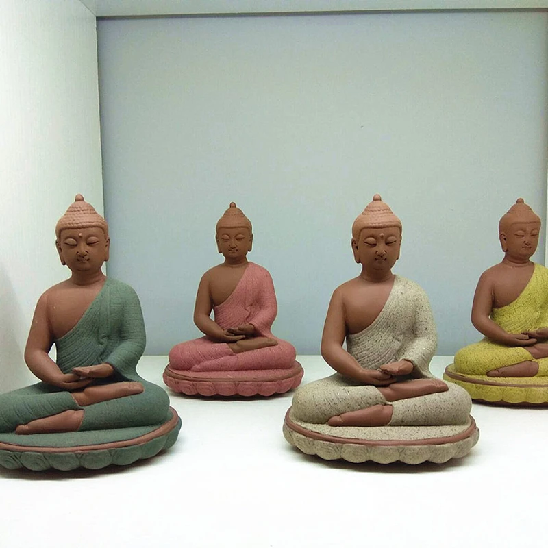 Украшение дома статуя Будды Шакьямуни день Таиланд Керамика ремесла крыльцо