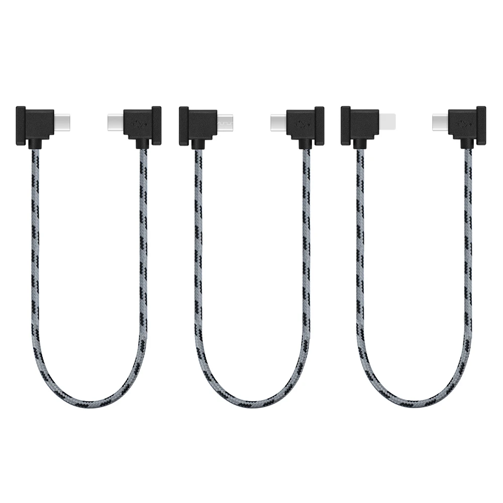 

2021 Data Cable Line Wire Pocket Nylon Braided Remote Controller Cable for DJI Mini 2 Phone Tablet OTG Cord 30cm