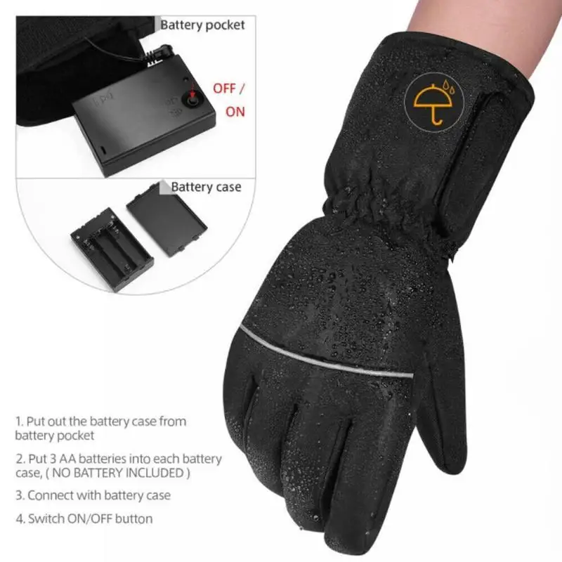 

heating gloves outdoor sports battery heating bicycle heating gloves electric warm male female