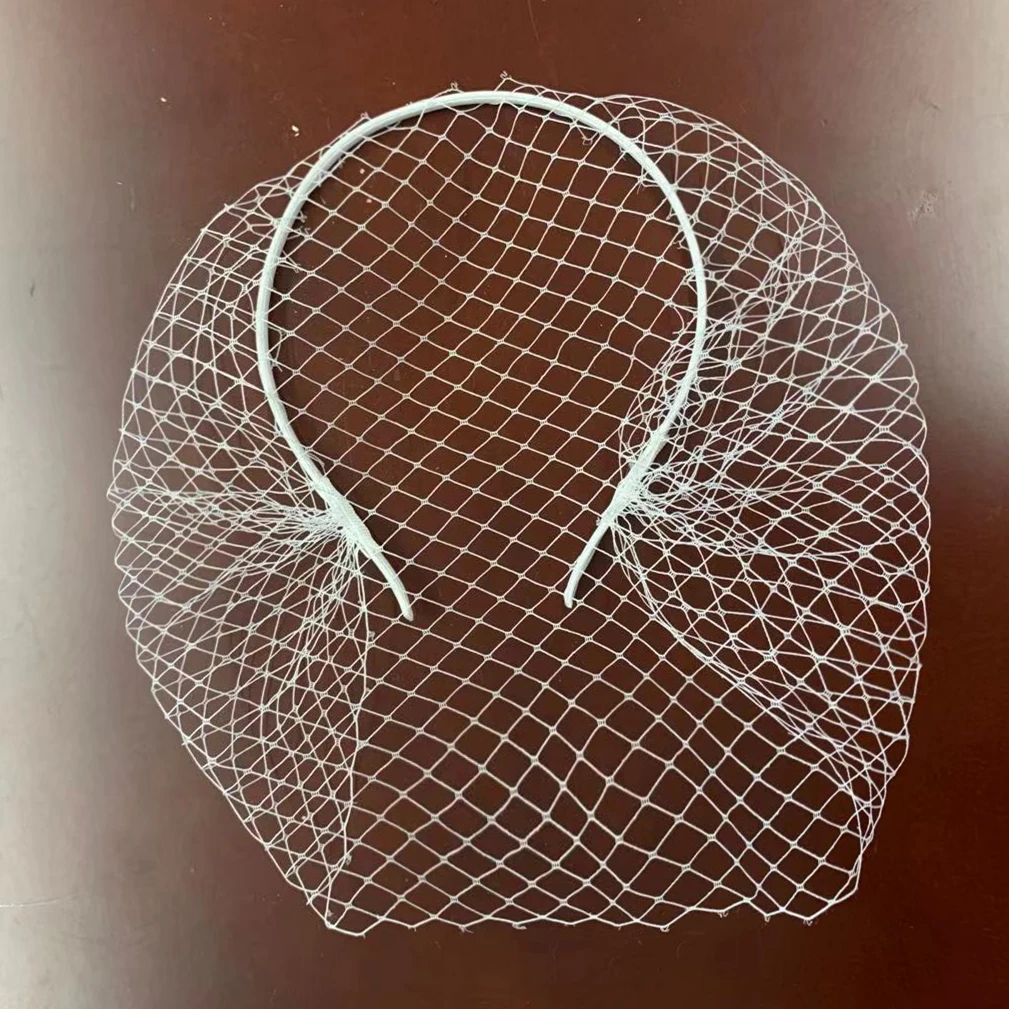 

Black Headband Veils for Bridal Crystal Beaded Birdcage Face Net Mask Hair Accessorie Veil Charming for Wedding Fascinator