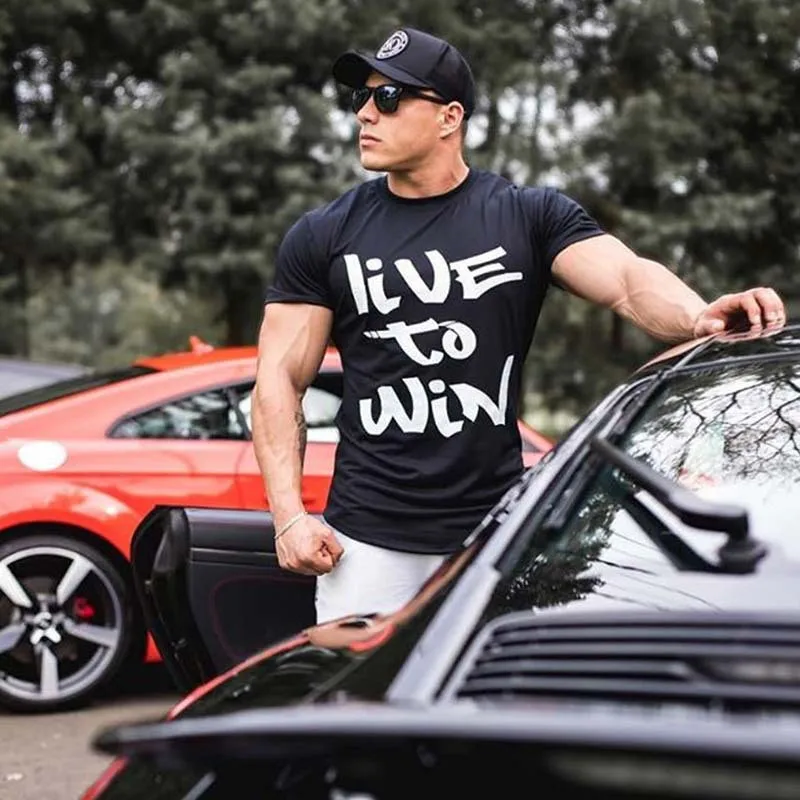 2020 компрессионная футболка джоггеры Спортивная облегающая мужские