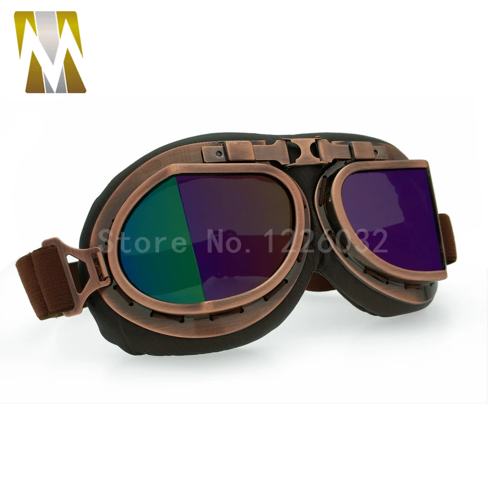 Классические очки бронзового цвета винтажные для мотоцикла байкерского