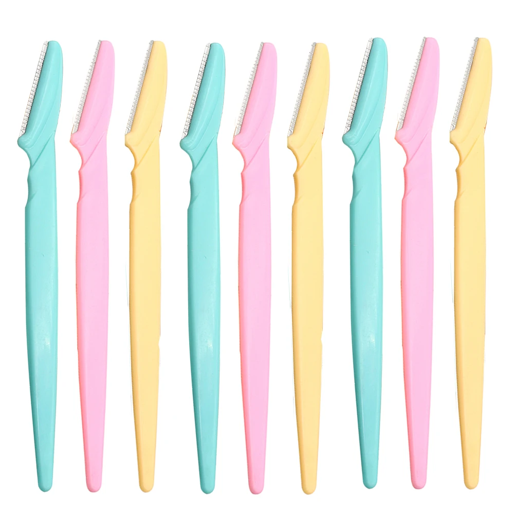 3/6/9 шт. бровей Триммер для удаления волос на лице лезвия бритвы Sharp Портативный