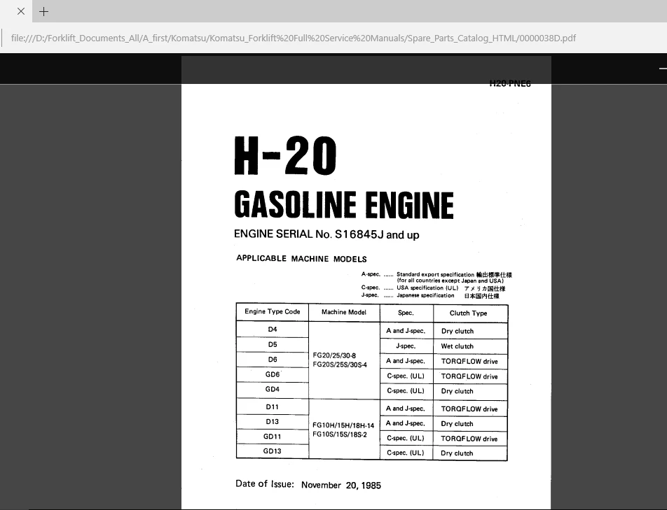 Полные детали и руководства по обслуживанию вилочного погрузчика Komatsu|repair manual|book