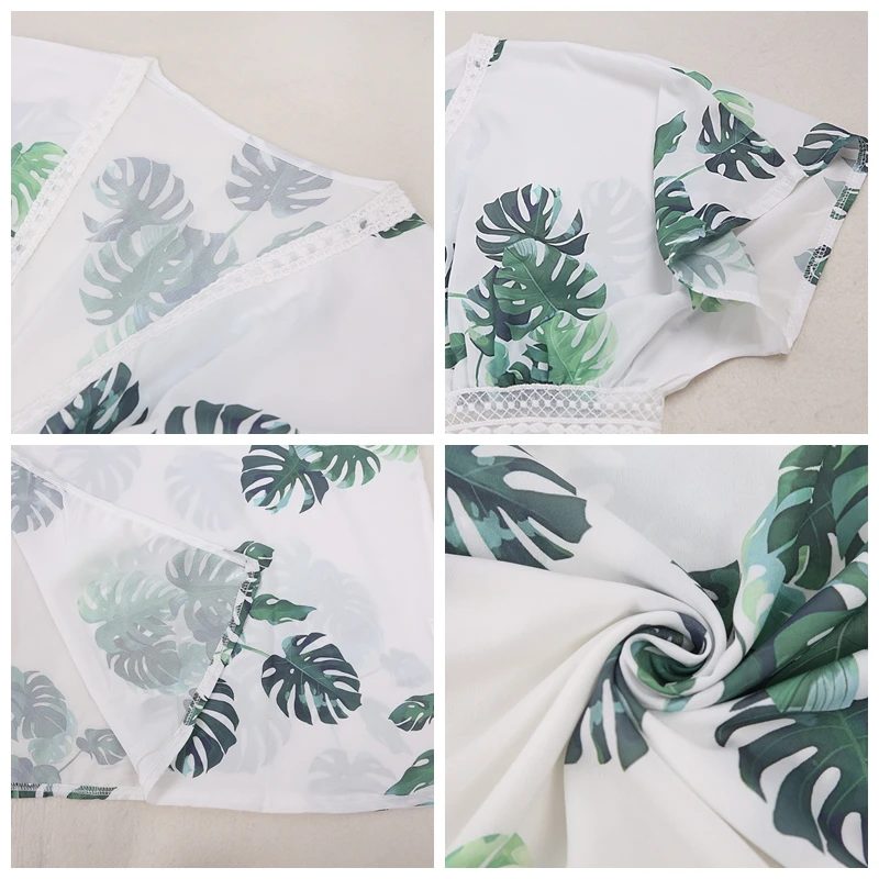 

Summer Women's White Long Cardigan Beach Bikini Swimsuit with Cardigan Beach Vacation Bathing Suit Cover Ups