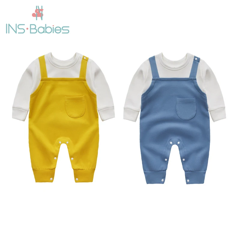 

2022 Newborn Boys Girls Autumn romper soft Clothes Cotton Clothes Infant Long Sleeved Rompers Baby Boys Climbing Outwear infants