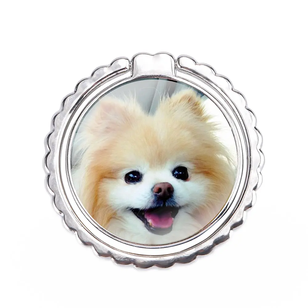 Кольцо-держатель для сотового телефона с изображением собаки померанского шпица