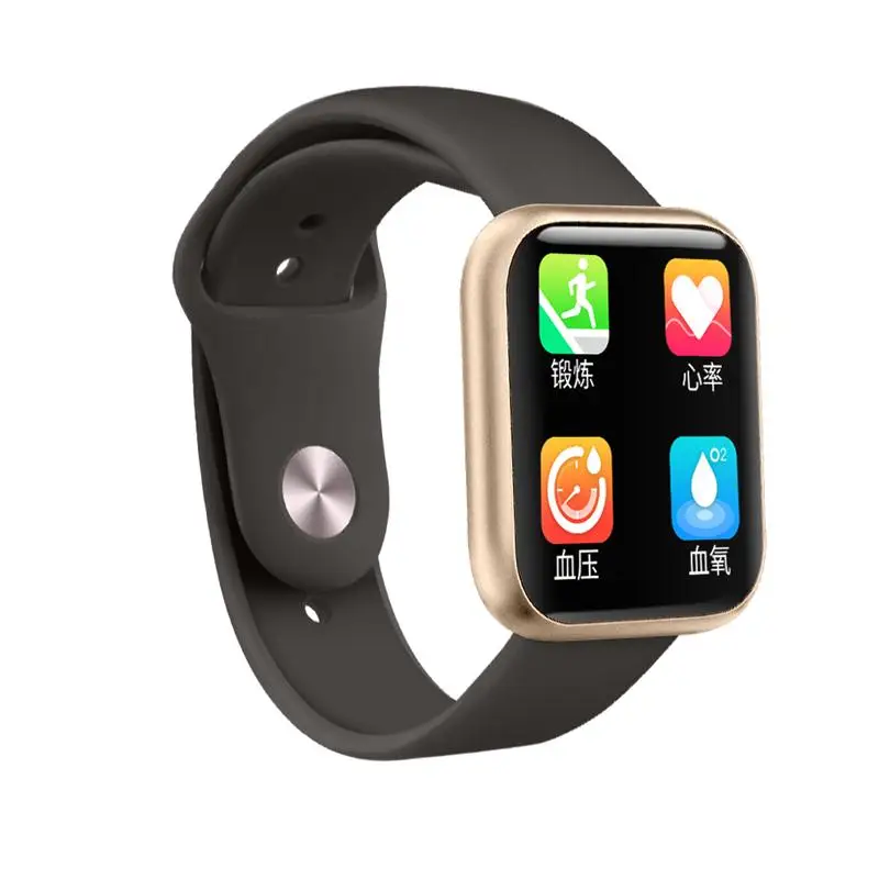 Gold Silica Strap 696 P80 Смарт-часы для мужчин водонепроницаемый монитор сердечного ритма 30ATM спортивные часы для женщин монитор сна полный сенсорный экран обновление P68 P70 - Цвет: Gold Silica Strap