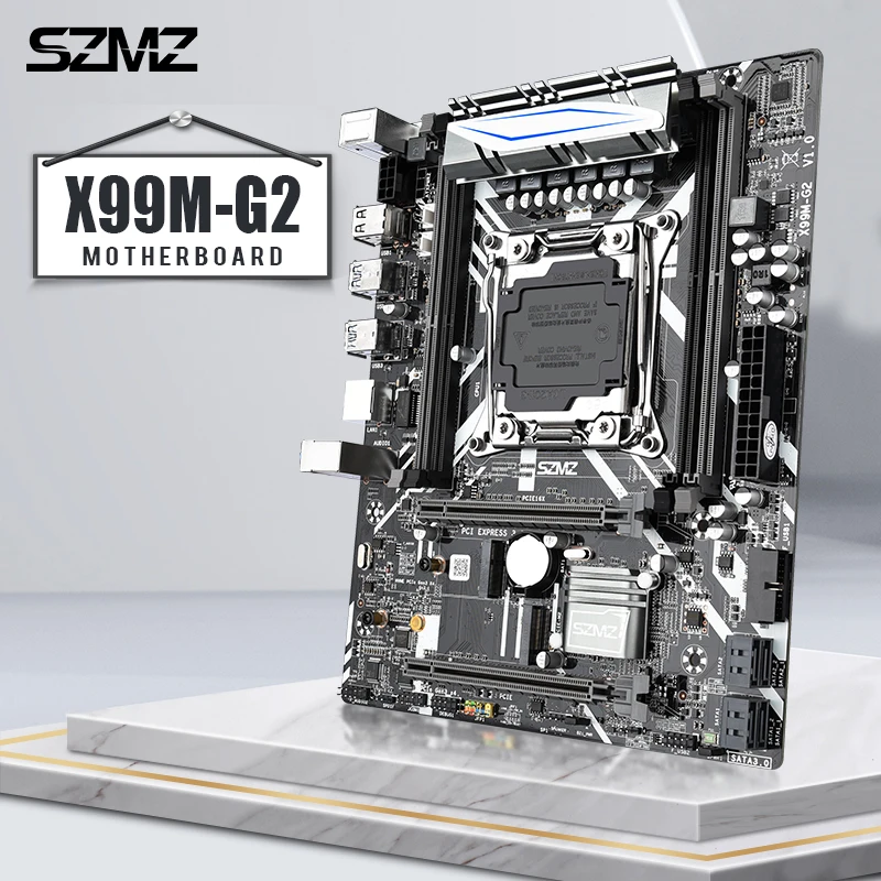 

SZMZ X99 motherboard dual channels with NVME SSD M.2 WIFI-M2 USB 3.0 support E5 2678V3 E5 2620V3 E5 2650V3