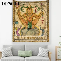 tongdi tarot card divination tapestry fantasy myths printing wall hanging mat decoration for home parlor bedroom livingroom