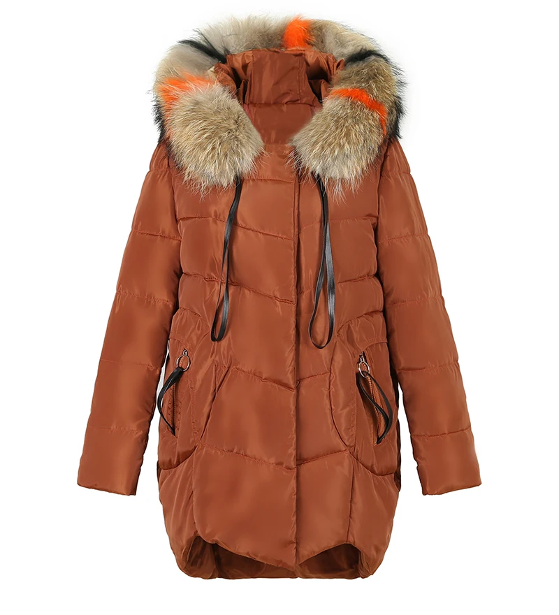 Plus Size 4XL 5XL Winter Jacket Women Padded Outwear Hooded Colorful Fur Female Coat Long Parka Mujer Invierno