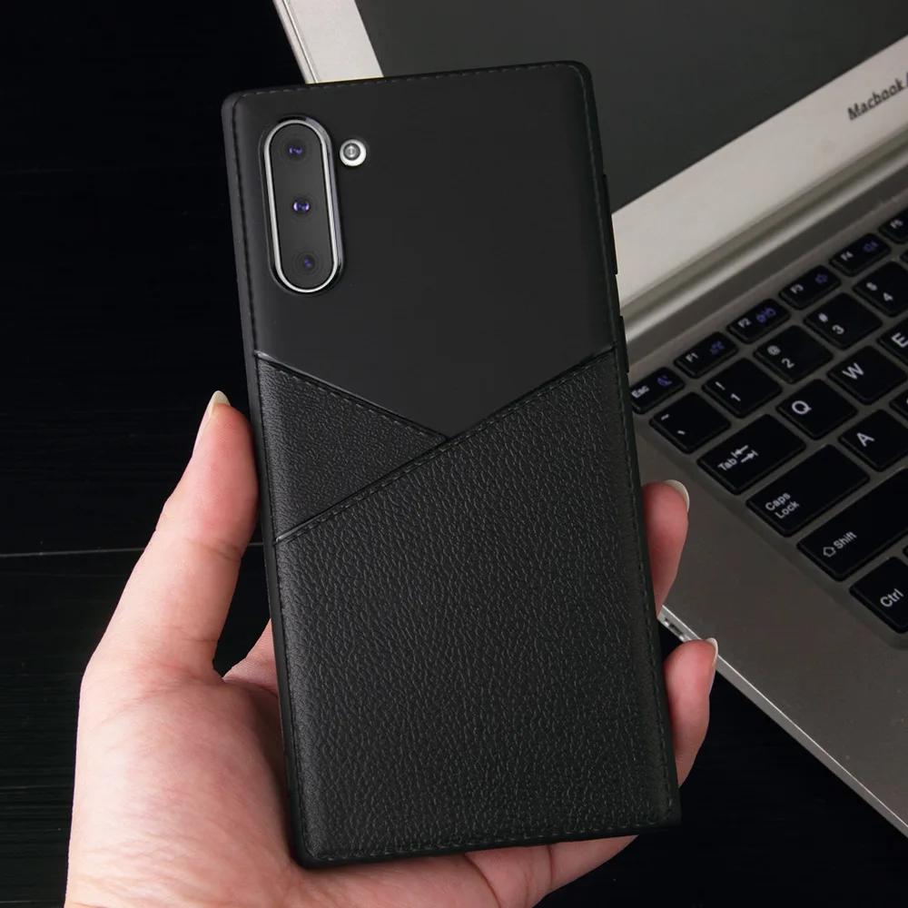 Деловой Тонкий чехол из ТПУ для телефона Galaxy Note 10 Samsung S10 Plus силиконовый мягкий