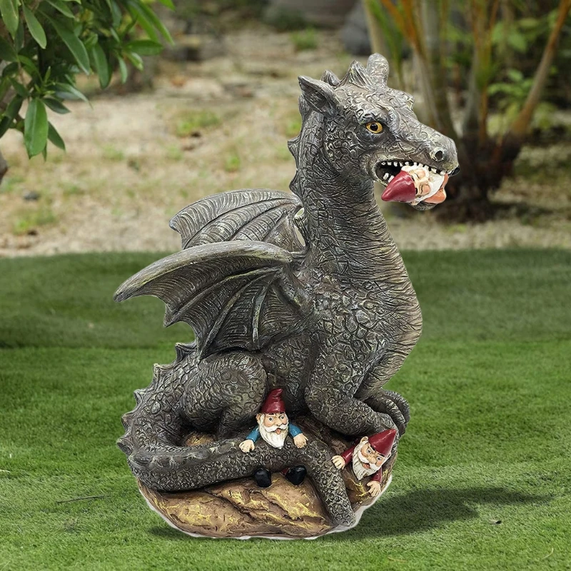 

Статуэтка птеродактила «есть гномов», садовое украшение, искусство, полимерное ремесло, ландшафтное искусство, скульптуры для дома и сада